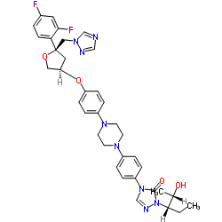 4-(4-(4-(4-(((3S,5S)-5-((1H-1,2,4-Triazol-1-yl)methyl)-5-(2,4-difluorophenyl)tetrahydrofuran-3-yl)methoxy)phenyl)piperazin-1-yl)phenyl)-1-((2S,3S)-2-hydroxypentan-3-yl)-1H-1,2,4-triazol-5(4H)-one picture