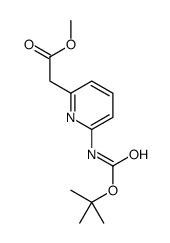 Methyl [6-({[(2-methyl-2-propanyl)oxy]carbonyl}amino)-2-pyridinyl ]acetate Structure