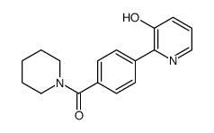 [4-(3-hydroxypyridin-2-yl)phenyl]-piperidin-1-ylmethanone结构式