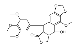 (5R,5aR,8aR,9R)-5-hydroxy-4-methoxy-9-(3,4,5-trimethoxyphenyl)-5a,6,8a,9-tetrahydro-5H-[2]benzofuro[6,5-f][1,3]benzodioxol-8-one Structure