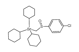 {(p-chloro-phenyl(SO))methyl}tricyclohexylstannane Structure