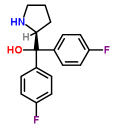 Bis(4-fluorophenyl)[(2S)-2-pyrrolidinyl]methanol Structure