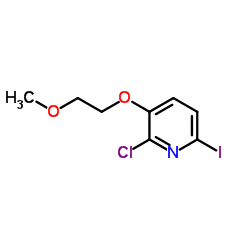 2-Chloro-6-iodo-3-(2-methoxyethoxy)pyridine结构式