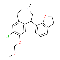 7-chloro-5-(2,3-dihydrobenzofuran-7-yl)-7-methoxymethyloxy-3-methyl-2,3,4,5-tetrahydro-1H-3-benzazepine结构式