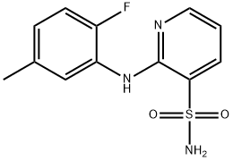 2-(2-Fluoro-5-methyl-phenylamino)-pyridine-3-sulfonic acid amide结构式