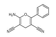 2-amino-6-phenyl-4H-pyran-3,5-dicarbonitrile Structure