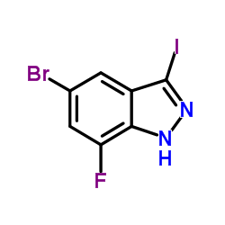 5-Bromo-7-fluoro-3-iodo-1H-indazole Structure