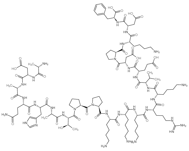 H-ALA-ASP-ALA-GLN-HIS-ALA-THR-PRO-PRO-LYS-LYS-LYS-ARG-LYS-VAL-GLU-ASP-PRO-LYS-ASP-PHE-OH结构式
