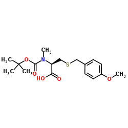 Boc-N-Me-Cys(Mob)-OH结构式