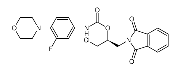 (S)-3-Chloro-1-(1,3-dioxoisoindolin-2-yl)propan-2-yl-3-fluoro-4-morpholinophenylcarbamate Structure