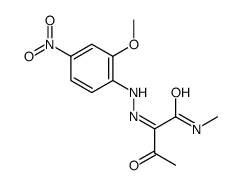 (2E)-2-[(2-methoxy-4-nitrophenyl)hydrazinylidene]-N-methyl-3-oxobutanamide Structure