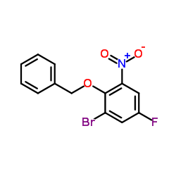 2-(Benzyloxy)-1-bromo-5-fluoro-3-nitrobenzene Structure