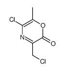 5-chloro-3-(chloromethyl)-6-methyl-1,4-oxazin-2-one Structure