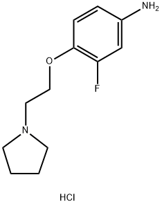 [3-Fluoro-4-(2-pyrrolidin-1-ylethoxy)phenyl]amine hydrochloride Structure