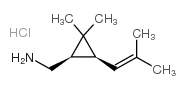 [(1S,3R)-2,2-dimethyl-3-(2-methylprop-1-enyl)cyclopropyl]methylazanium Structure