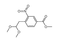 2,2-dimethoxy-1-(4-methoxycarbonyl-2-nitrophenyl)ethane Structure