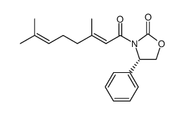 (S,E)-3-(3,7-dimethylocta-2,6-dienoyl)-4-phenyloxazolidin-2-one结构式