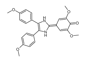 4-[4,5-bis(4-methoxyphenyl)-1,3-dihydroimidazol-2-ylidene]-2,6-dimethoxycyclohexa-2,5-dien-1-one结构式