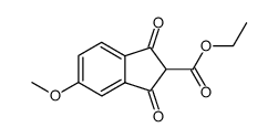 ethyl 5-methoxy-1,3-dioxo-2,3-dihydro-1H-indene-2-carboxylate结构式