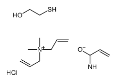 dimethyl-bis(prop-2-enyl)azanium,prop-2-enamide,2-sulfanylethanol,chloride结构式