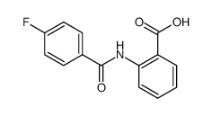 2-(4- fluorobenzamido)benzoic acid Structure