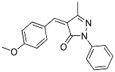 4-((4-METHOXYPHENYL)METHYLENE)-3-METHYL-1-PHENYL-2-PYRAZOLIN-5-ONE结构式