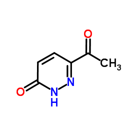 6-乙酰基哒嗪-3(2H)-酮结构式