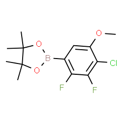 4-Chloro-2,3-difluoro-5-methoxyphenylboronic acid pinacol ester结构式