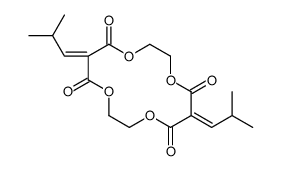 3,10-Diisobutylidene-1,5,8,12-tetraoxacyclotetradecane-2,4,9,11-tetrone Structure