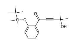 1-(2-((tert-butyldimethylsilyl)oxy)phenyl)-4-hydroxy-4-methylpent-2-yn-1-one结构式