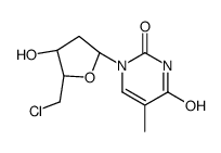 1-[(2R,4S,5S)-5-(chloromethyl)-4-hydroxyoxolan-2-yl]-5-methylpyrimidine-2,4-dione Structure