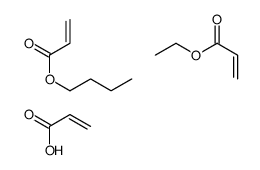 2-丙烯酸与2-丙烯酸丁酯和2-丙烯酸乙酯的聚合物结构式