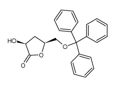 (3S,5S)-3-hydroxy-5-((trityloxy)methyl)dihydrofuran-2(3H)-one Structure