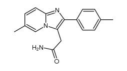 2-(4-methylphenyl)-6-methylimidazo[1,2-α]pyridine-3-acetamide结构式