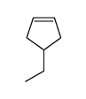 4-Ethylcyclopentene结构式