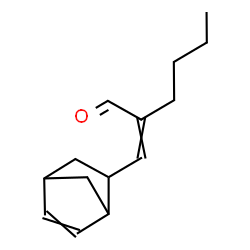 2-(bicyclo[2.2.1]hept-5-en-2-ylmethylene)hexenal structure