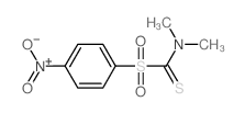 N,N-dimethyl-1-(4-nitrophenyl)sulfonyl-methanethioamide结构式