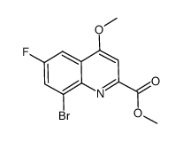 8-bromo-6-fluoro-4-methoxyquinoline-2-carboxylic acid methyl ester Structure