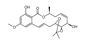 (3aR,4R,5Z,8S,15E)-4,11-dihydroxy-13-methoxy-2,2,8-trimethyl-3a,4,7,8,17,17a-hexahydro-10H-benzo[c][1,3]dioxolo[4,5-h][1]oxacyclotetradecin-10-one Structure