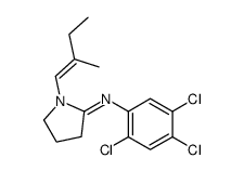 1-[(E)-2-methylbut-1-enyl]-N-(2,4,5-trichlorophenyl)pyrrolidin-2-imine结构式