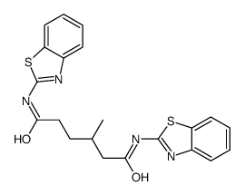 N,N'-bis(1,3-benzothiazol-2-yl)-3-methylhexanediamide Structure