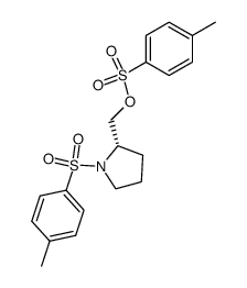 (S)(-)-N,O-bis(p-toluenesulphonyl)-2-hydroxymethyl pyrrolidine结构式