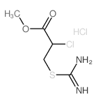 Propanoic acid,3-[(aminoiminomethyl)thio]-2-chloro-, methyl ester, hydrochloride (1:1) structure