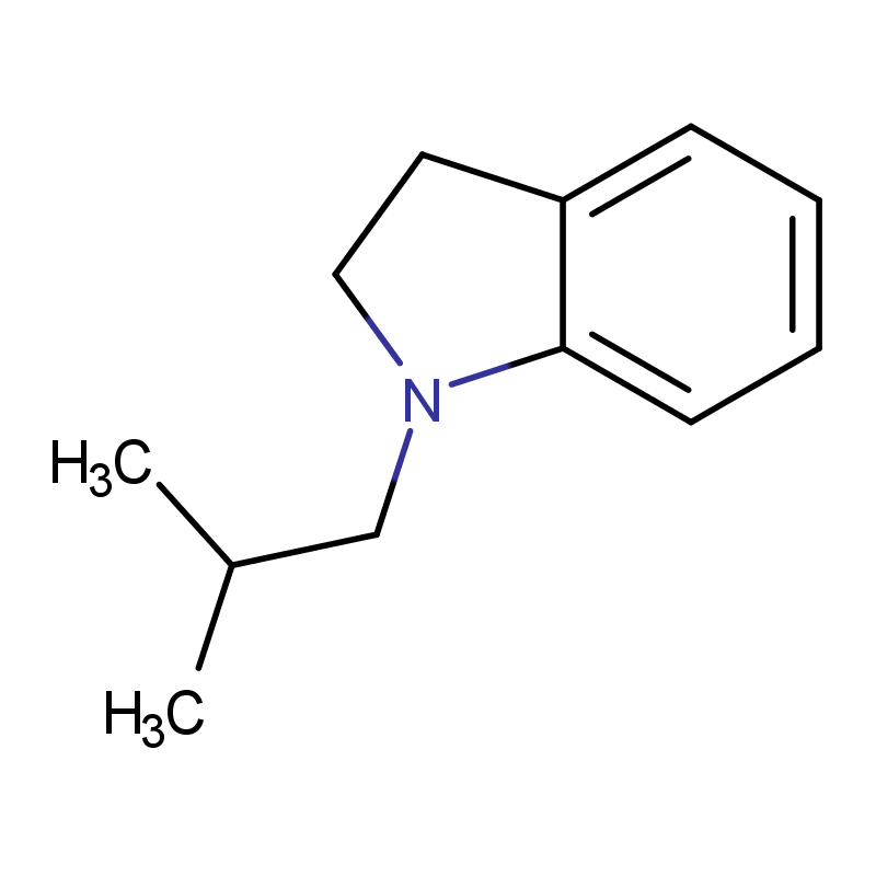 N-(2-Methylpropyl)indoline结构式