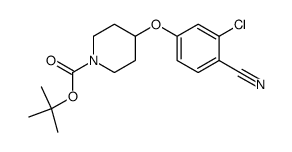 2-chloro-4-[(1-tert-butoxycarbonyl-4-piperidinyl)oxy]benzonitrile Structure