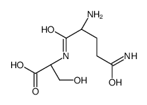 (2S)-2-[[(2S)-2,5-diamino-5-oxopentanoyl]amino]-3-hydroxypropanoic acid Structure