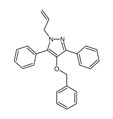 3,5-diphenyl-4-phenylmethoxy-1-prop-2-enylpyrazole Structure