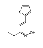 N-(4-methyl-1-thiophen-2-ylpent-1-en-3-ylidene)hydroxylamine Structure