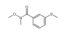 N-methoxy-N-methyl-3-(methylsulfanyl)benzamide结构式