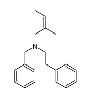 N-benzyl-2-methyl-N-(2-phenylethyl)but-2-en-1-amine Structure